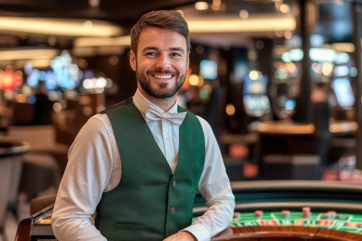 Live blackjack table interface with betting area and live feed